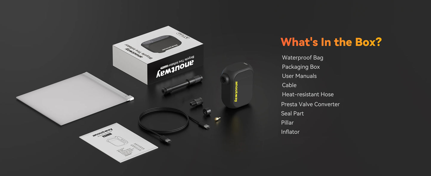 Ride Solutions AT1 Pro Mini Electric Bike Pump