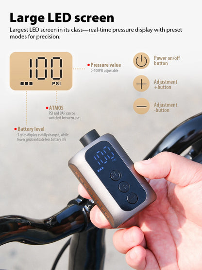 Ride Solutions A5 Mini Electric Bike Pump