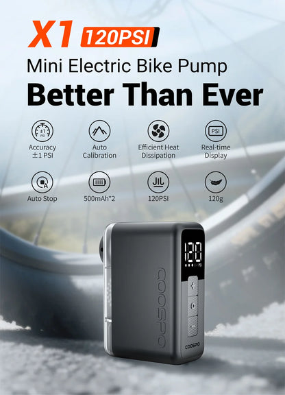 Ride Solutions X1 Mini Electric Bike Pump