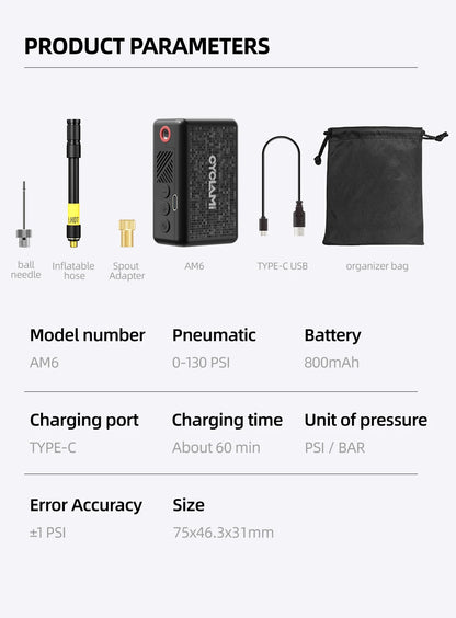 Ride Solutions AM6 Pro Electric Bike Pump