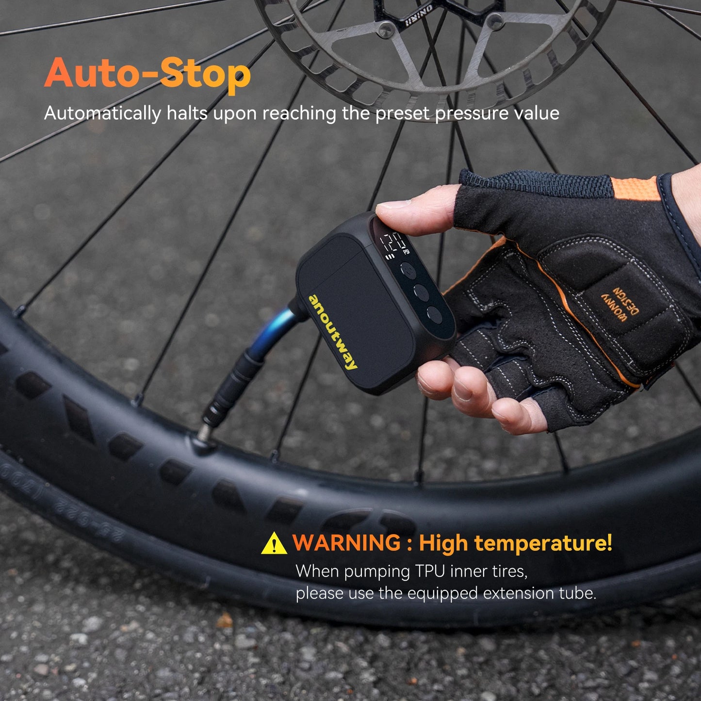 Ride Solutions AT1 Pro Mini Electric Bike Pump