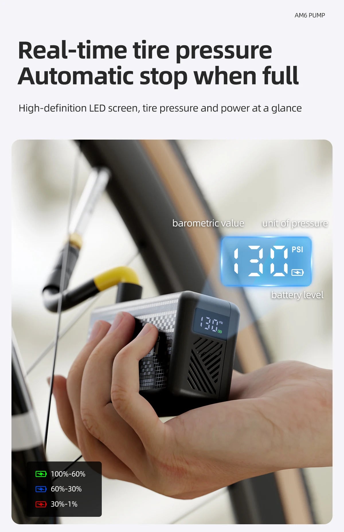 Ride Solutions AM6 Pro Electric Bike Pump