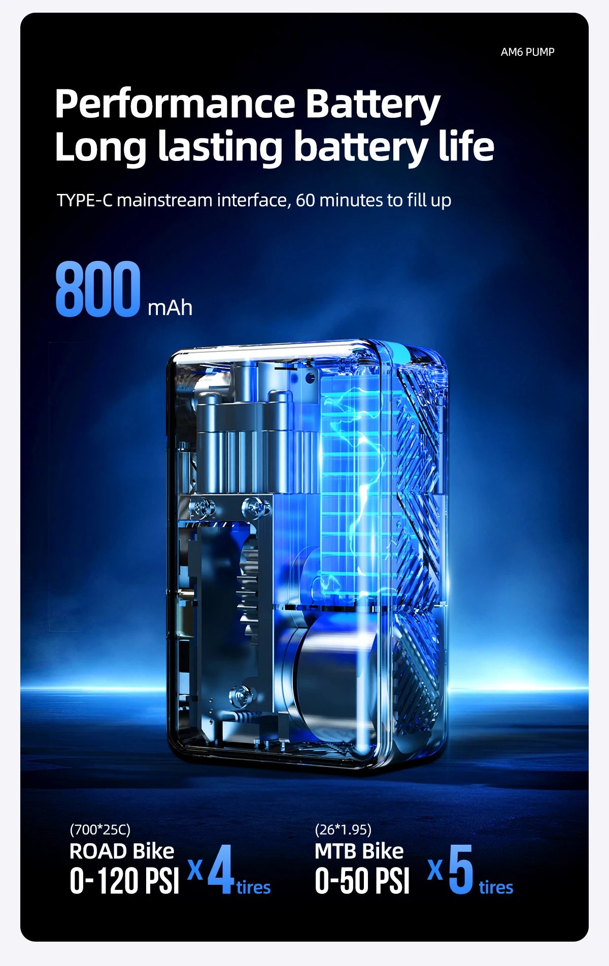 Ride Solutions AM6 Pro Electric Bike Pump