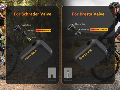 Ride Solutions AT1 Pro Mini Electric Bike Pump