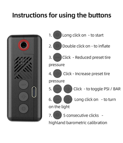 Ride Solutions AM6 Pro Electric Bike Pump